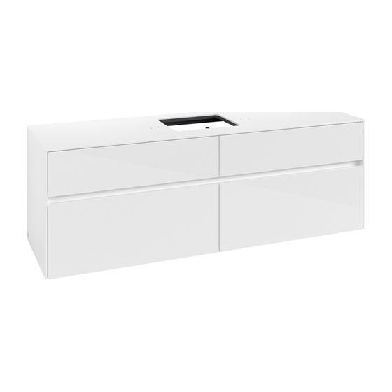 Villeroy & Boch Waschtischunterschrank Collaro C13400 1600x548x500mm Glossy White