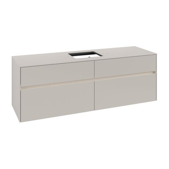 Villeroy & Boch Waschtischunterschrank Collaro C134B0 1600x548x500mm mit Beleuchtung Soft Grey