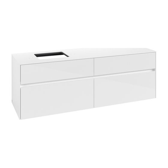 Villeroy & Boch Waschtischunterschrank Collaro C13500 1600x548x500mm Glossy White