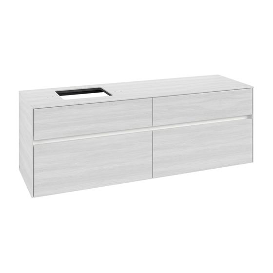 Villeroy & Boch Waschtischunterschrank Collaro C135B0 1600x548x500mm mit Beleuchtung White Wood