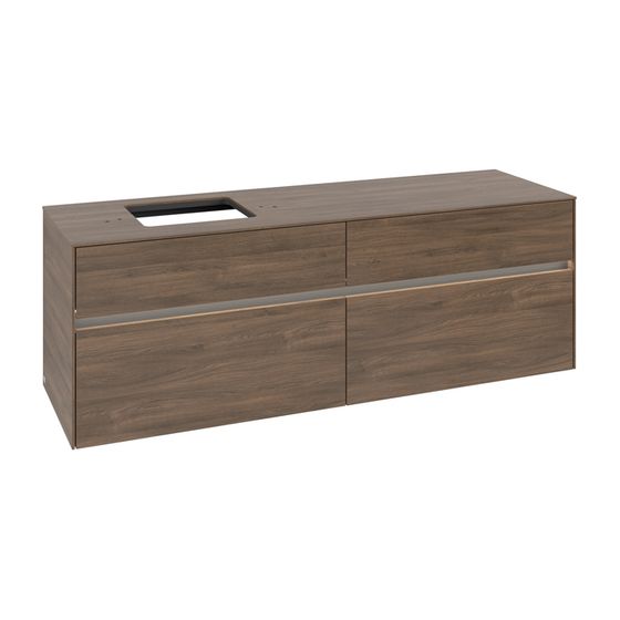 Villeroy & Boch Waschtischunterschrank Collaro C135B0 1600x548x500mm mit Beleuchtung Arizona Oak