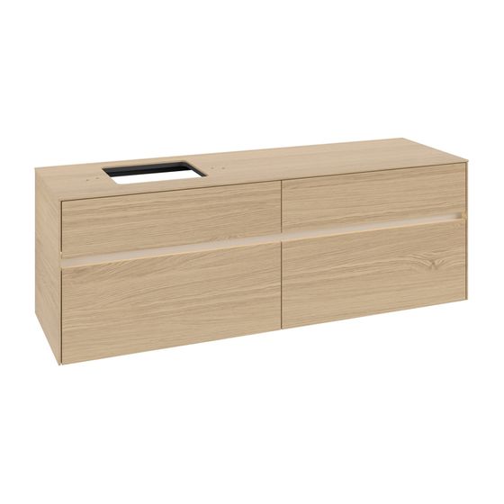 Villeroy & Boch Waschtischunterschrank Collaro C135B0 1600x548x500mm mit Beleuchtung Nordic Oak