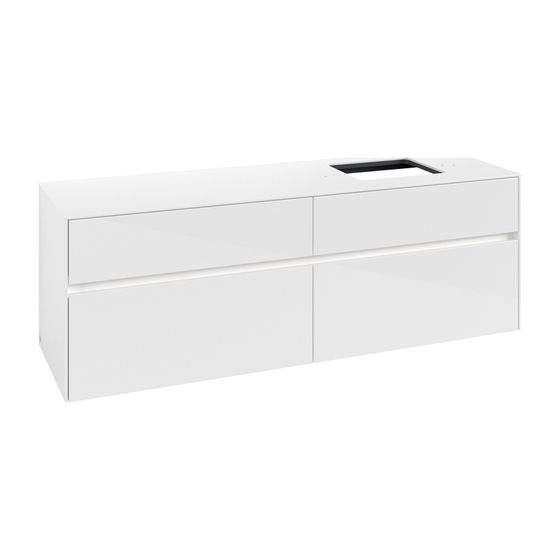 Villeroy & Boch Waschtischunterschrank Collaro C136B0 1600x548x500mm mit Beleuchtung Glossy White