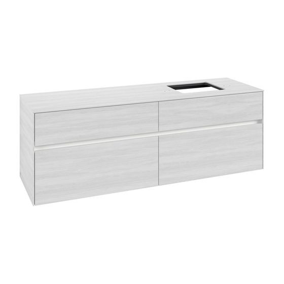 Villeroy & Boch Waschtischunterschrank Collaro C136B0 1600x548x500mm mit Beleuchtung White Wood