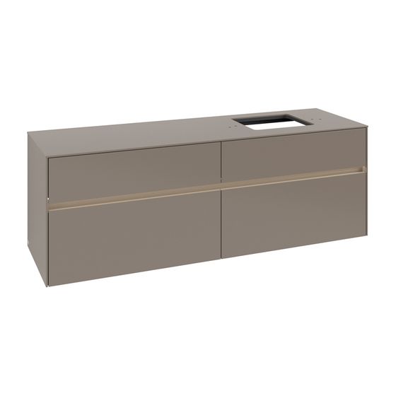 Villeroy & Boch Waschtischunterschrank Collaro C136B0 1600x548x500mm mit Beleuchtung Truffle Grey