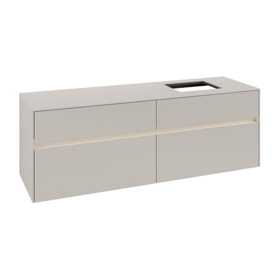 Villeroy & Boch Waschtischunterschrank Collaro C136B0 1600x548x500mm mit Beleuchtung Soft Grey