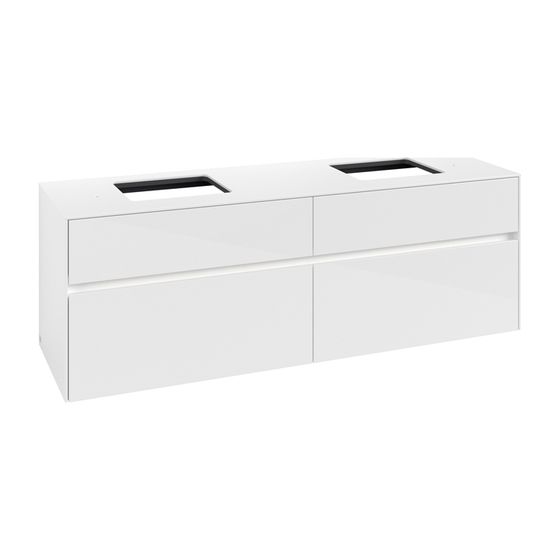 Villeroy & Boch Waschtischunterschrank Collaro C137B0 1600x548x500mm mit Beleuchtung Glossy White