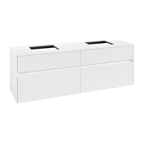 Villeroy & Boch Waschtischunterschrank Collaro C137B0 1600x548x500mm mit Beleuchtung White Matt