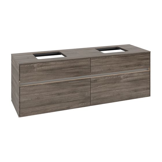 Villeroy & Boch Waschtischunterschrank Collaro C137B0 1600x548x500mm mit Beleuchtung Stone Oak