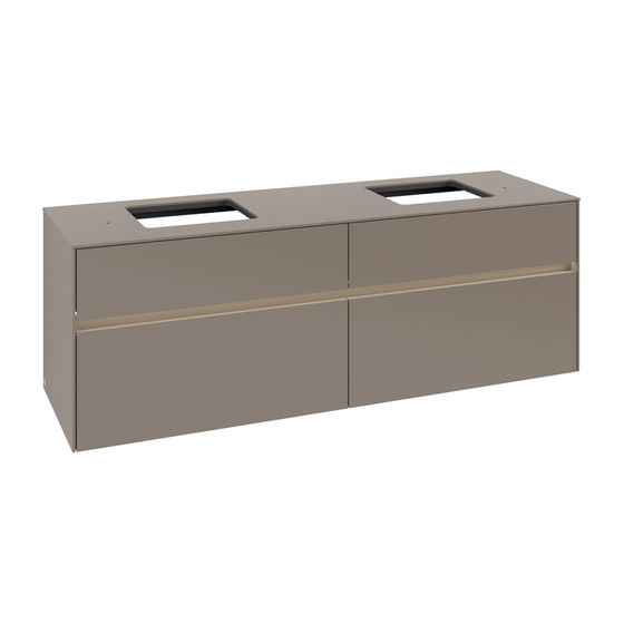 Villeroy & Boch Waschtischunterschrank Collaro C137B0 1600x548x500mm mit Beleuchtung Truffle Grey