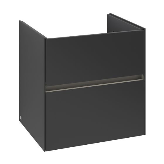 Villeroy & Boch Waschtischunterschrank Collaro C143B0 472x6095x611mm mit Beleuchtung Black Matt Lacquer