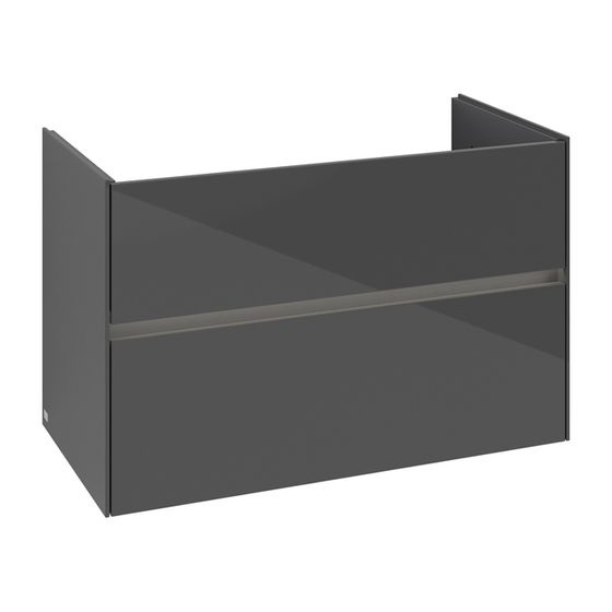 Villeroy & Boch Waschtischunterschrank Collaro C145B0 472x6095x961mm mit Beleuchtung Glossy Grey