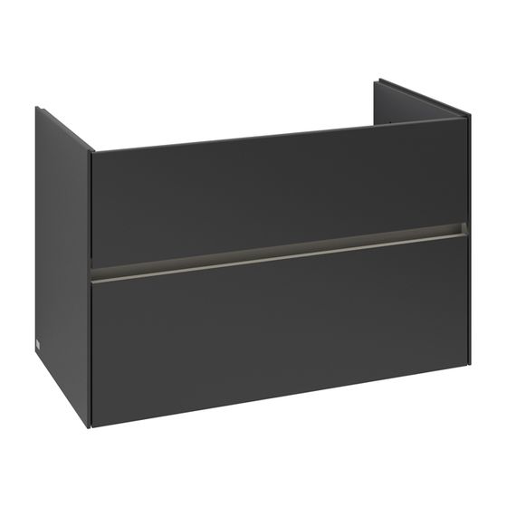 Villeroy & Boch Waschtischunterschrank Collaro C145B0 472x6095x961mm mit Beleuchtung Black Matt Lacquer