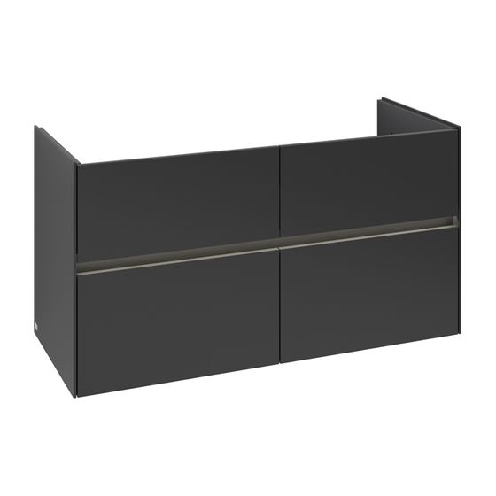 Villeroy & Boch Waschtischunterschrank Collaro C146B0 472x6095x1161mm mit Beleuchtung Black Matt Lacquer