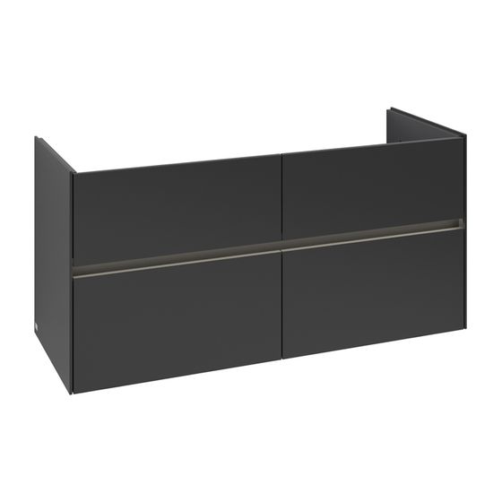 Villeroy & Boch Waschtischunterschrank Collaro C147B0 472x6095x1261mm mit Beleuchtung Black Matt Lacquer