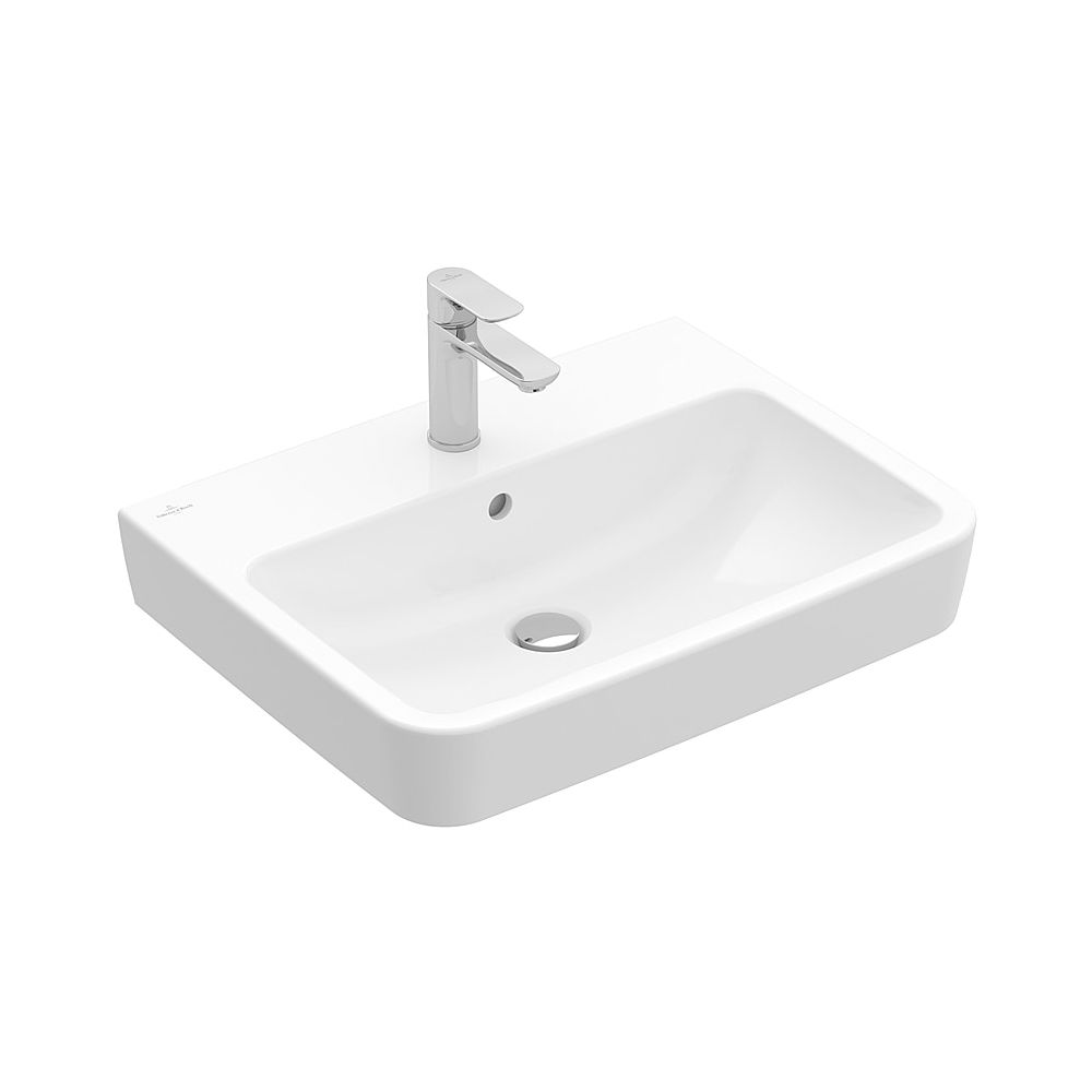 Villeroy & Boch O.Novo Waschtisch – Wandmontierter Keramik-Waschtisch, Weiß, 60 × 46 × 17,5 cm