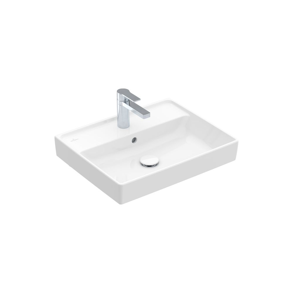 Villeroy & Boch Waschbecken Collaro 550x440mm rechteckig 1 Hahnloch mit Überlauf Wei... VILLEROY-4A3355R1 4051202864187 (Abb. 2)