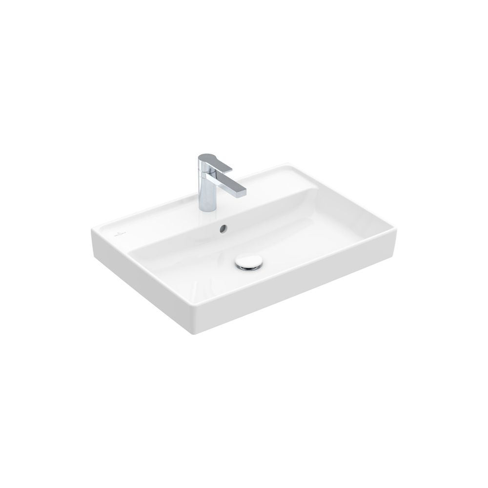 Villeroy & Boch Waschbecken Collaro 650x470mm rechteckig 1 Hahnloch mit Überlauf Wei... VILLEROY-4A3365R1 4051202918415 (Abb. 2)