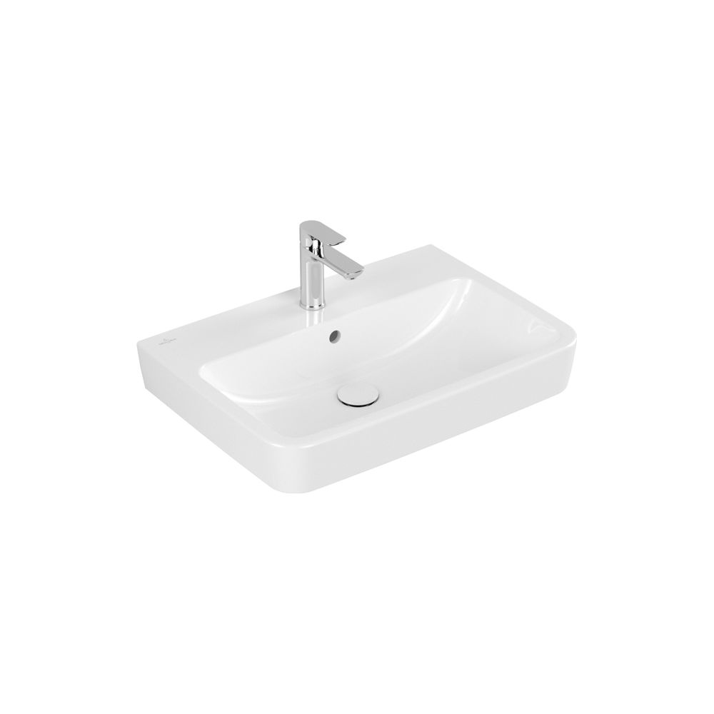 Villeroy & Boch Waschbecken O.novo 650x460mm Eckig 1 Hahnloch mit Überlauf Weiß Alpi... VILLEROY-4A4165R1 4062373757291 (Abb. 2)