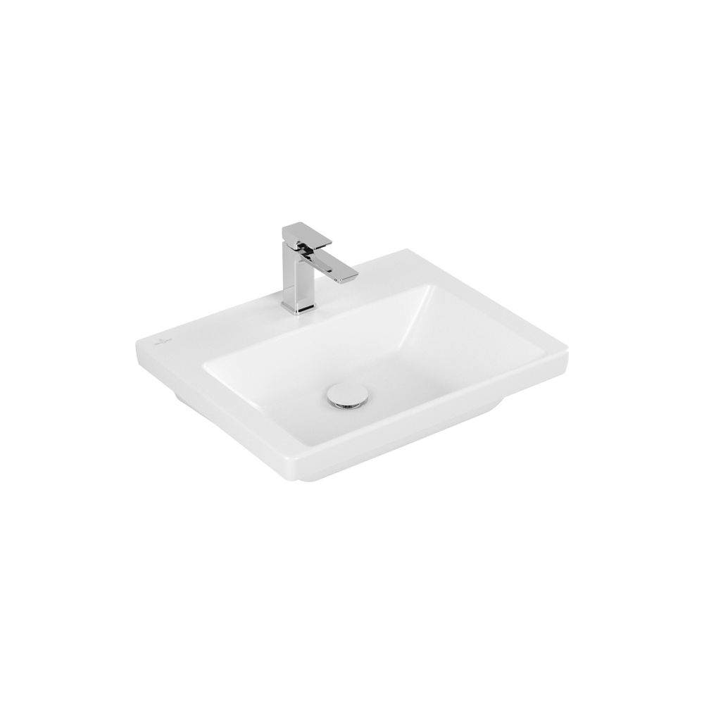 Villeroy & Boch Waschtisch Subway 3.0 600x470mm rechteckig 1 Hahnloch ohne Überlauf ... VILLEROY-4A706LRW 4062373879344 (Abb. 2)