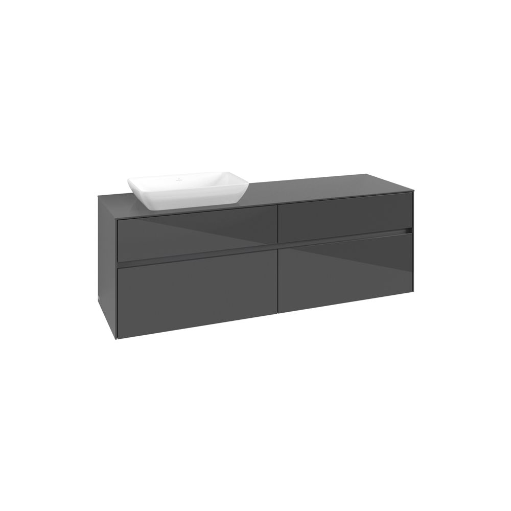 Villeroy & Boch Waschtischunterschrank Collaro C12100 1600x548x500mm Glossy Grey... VILLEROY-C12100FP 4065467216551 (Abb. 2)