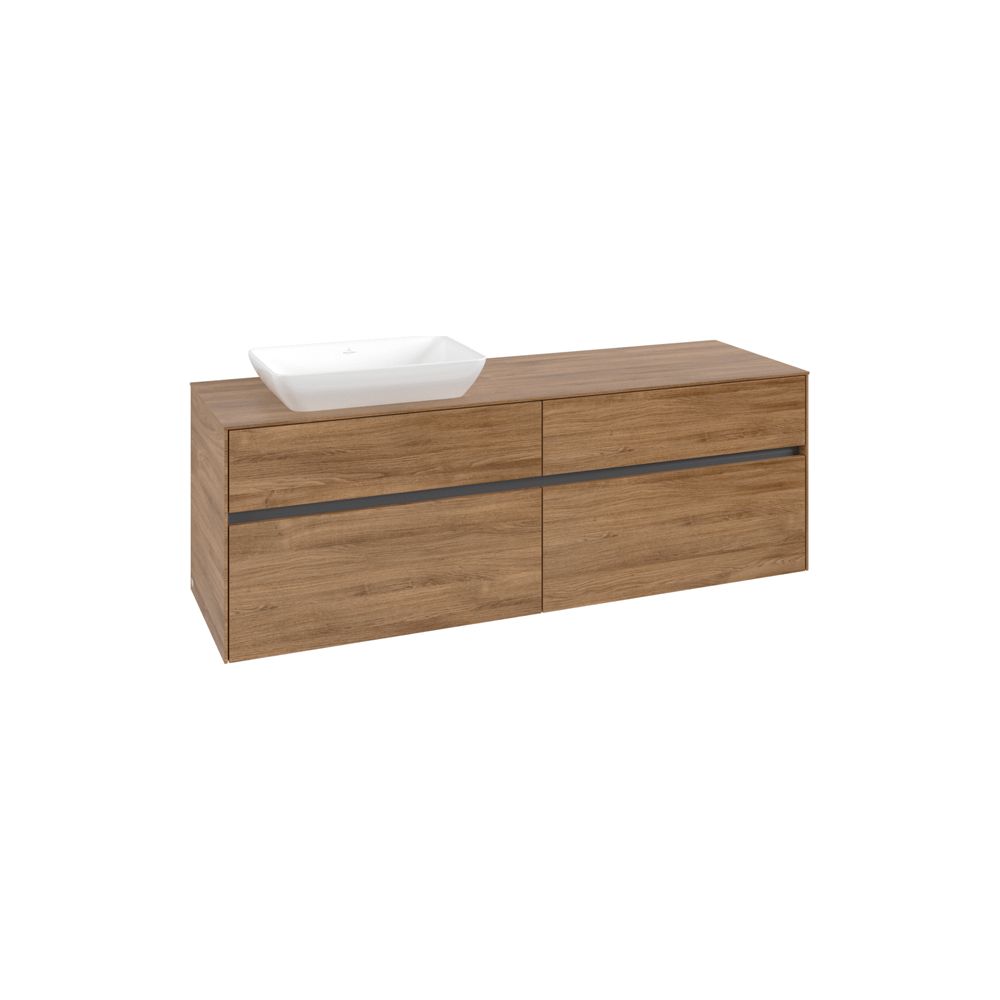 Villeroy & Boch Waschtischunterschrank Collaro C12100 1600x548x500mm Kansas Oak... VILLEROY-C12100RH 4065467216582 (Abb. 2)