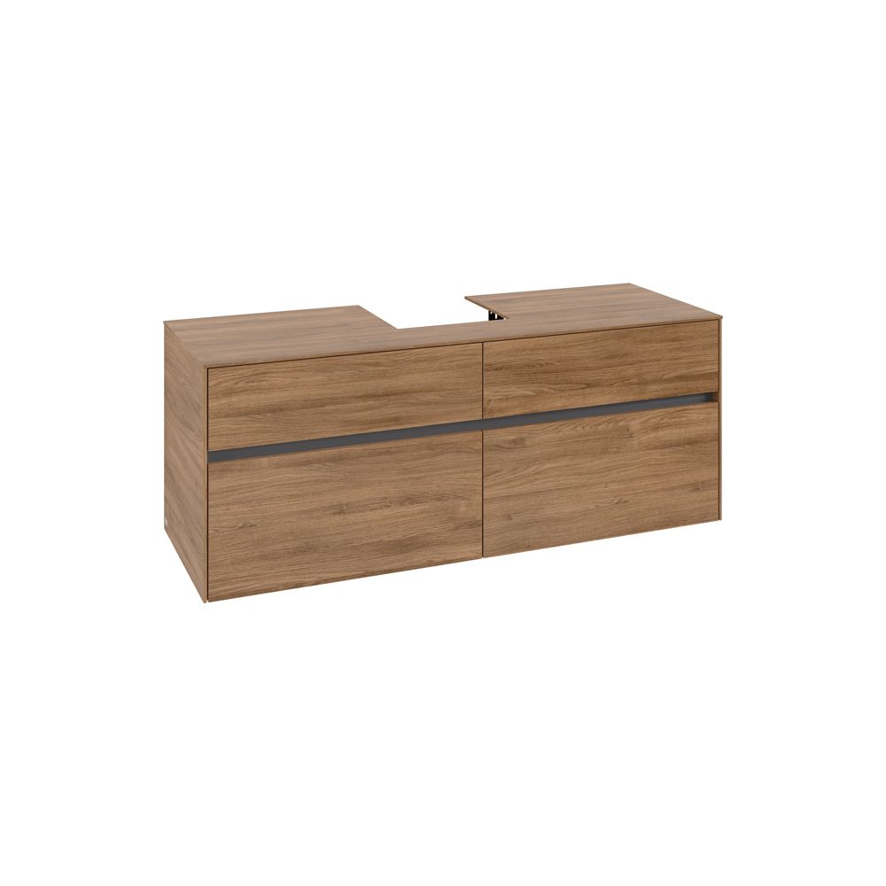 Villeroy & Boch Waschtischunterschrank Collaro C10000 1400x548x500mm Kansas Oak... VILLEROY-C10000RH 4065467212737 (Abb. 1)