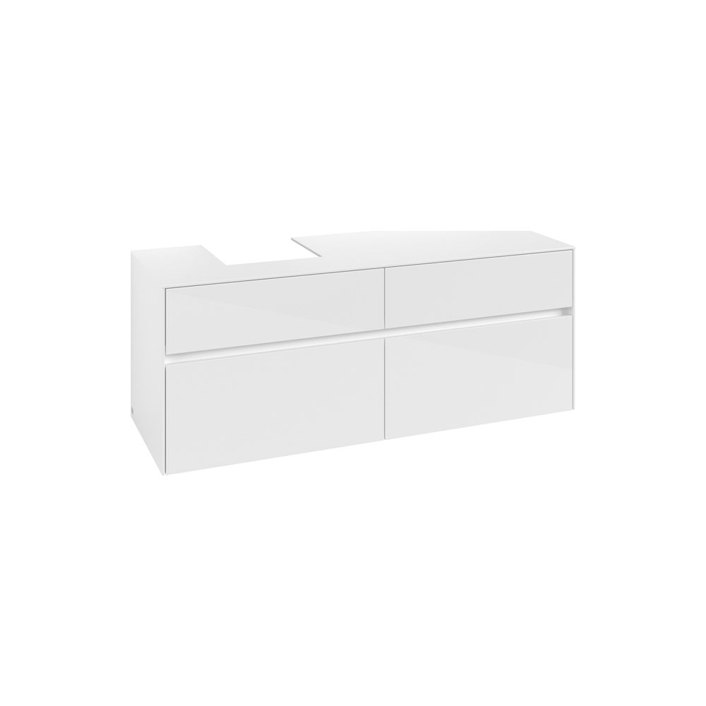 Villeroy & Boch Waschtischunterschrank Collaro C10100 1400x548x500mm Glossy White... VILLEROY-C10100DH 4065467212799 (Abb. 1)