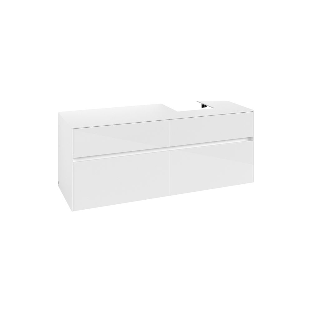 Villeroy & Boch Waschtischunterschrank Collaro C10200 1400x548x500mm Glossy White... VILLEROY-C10200DH 4065467212904 (Abb. 1)