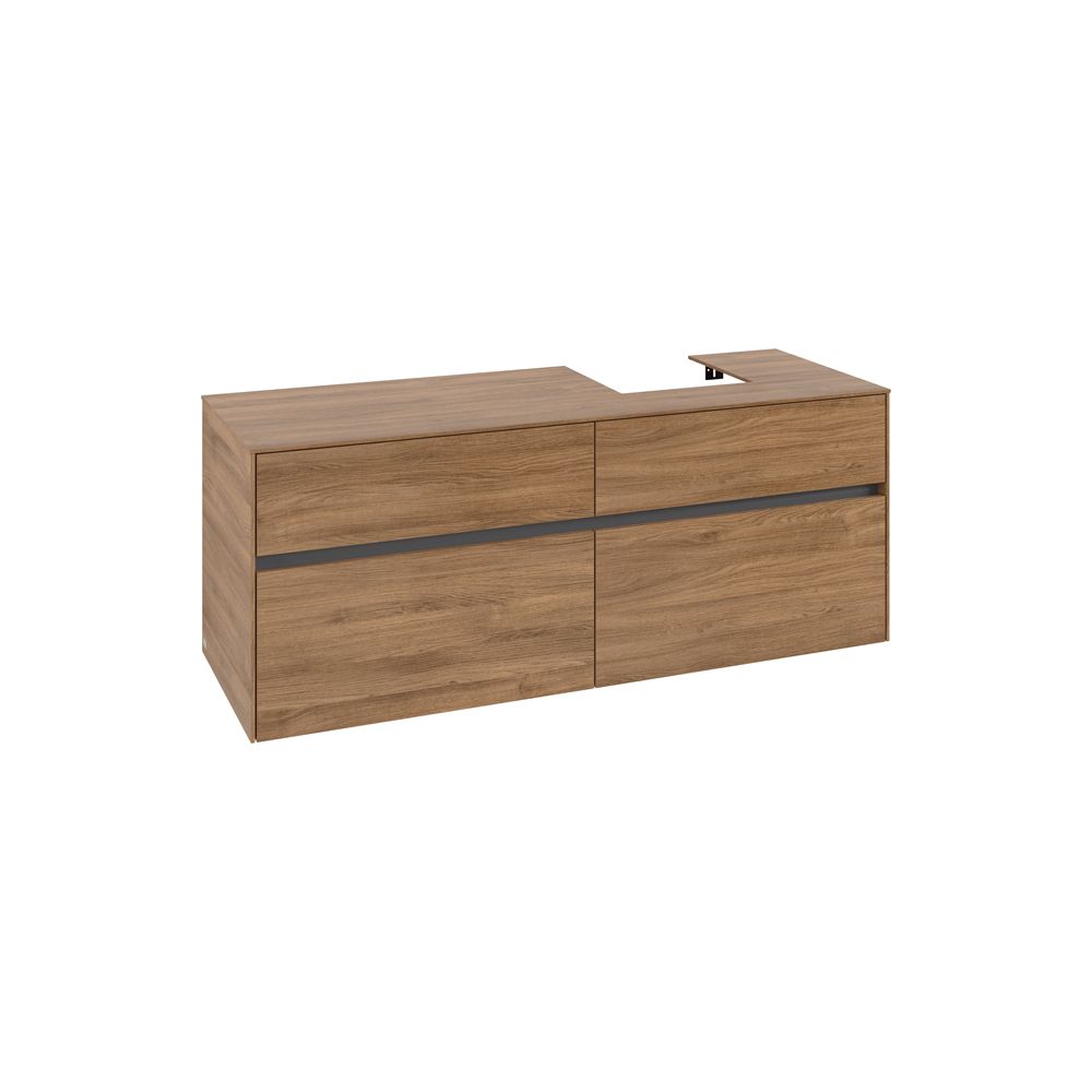 Villeroy & Boch Waschtischunterschrank Collaro C10200 1400x548x500mm Kansas Oak... VILLEROY-C10200RH 4065467212959 (Abb. 1)