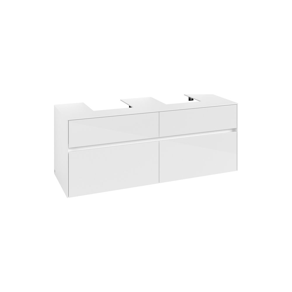 Villeroy & Boch Waschtischunterschrank Collaro C10300 1400x548x500mm Glossy White... VILLEROY-C10300DH 4065467213017 (Abb. 1)