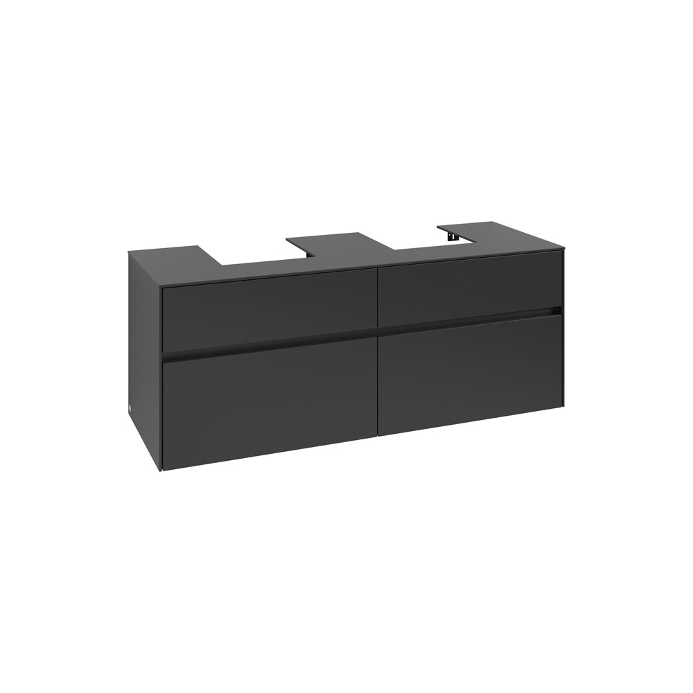 Villeroy & Boch Waschtischunterschrank Collaro C10300 1400x548x500mm Black Matt Lacq... VILLEROY-C10300PD 4065467213055 (Abb. 1)