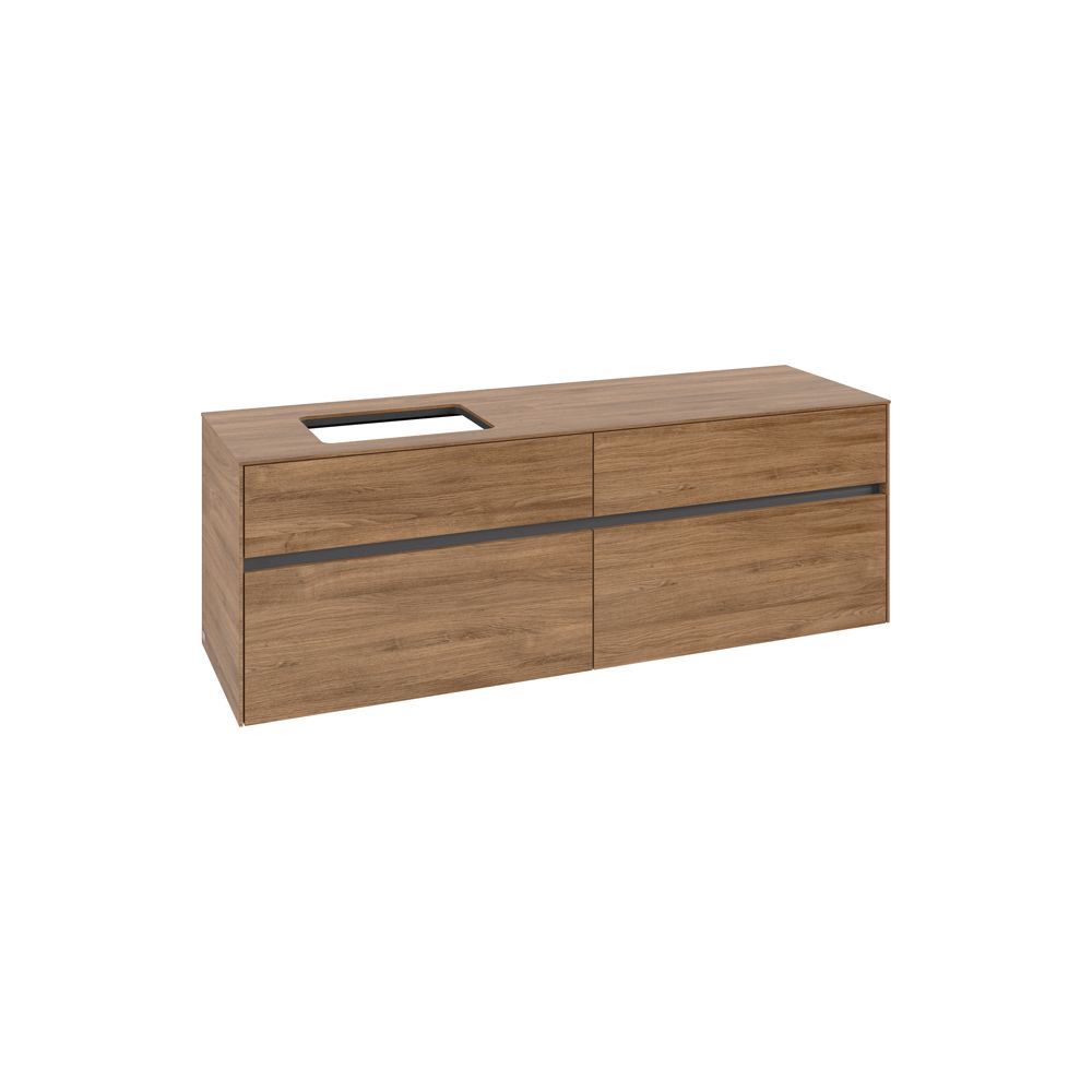 Villeroy & Boch Waschtischunterschrank Collaro C12100 1600x548x500mm Kansas Oak... VILLEROY-C12100RH 4065467216582 (Abb. 1)