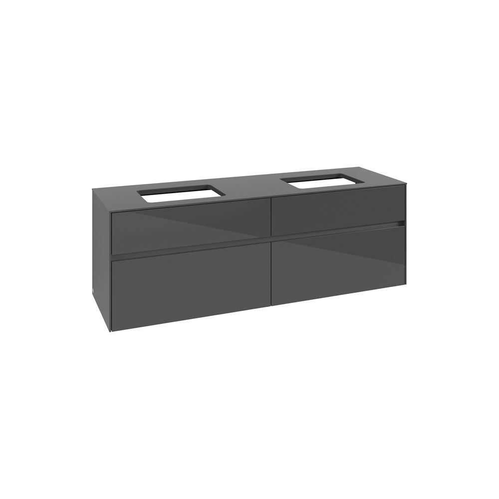 Villeroy & Boch Waschtischunterschrank Collaro C12300 1600x548x500mm Glossy Grey... VILLEROY-C12300FP 4065467216773 (Abb. 1)