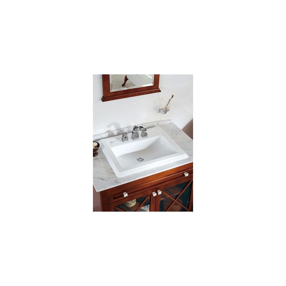 Villeroy & Boch Einbauwaschbecken Hommage 630x525mm rechteckig 3 Hahnlöcher mit Über... VILLEROY-7102A1R1 4022693571748 (Abb. 3)