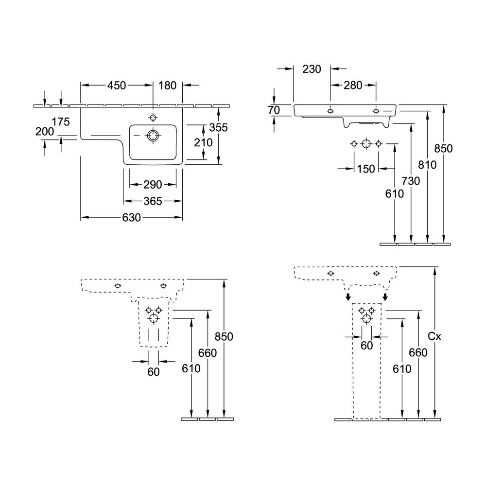 Villeroy & Boch Ablaufhaube Subway 2.0 194x245x300mm Weiß Alpin... VILLEROY-52220001 4022693890023 (Abb. 4)