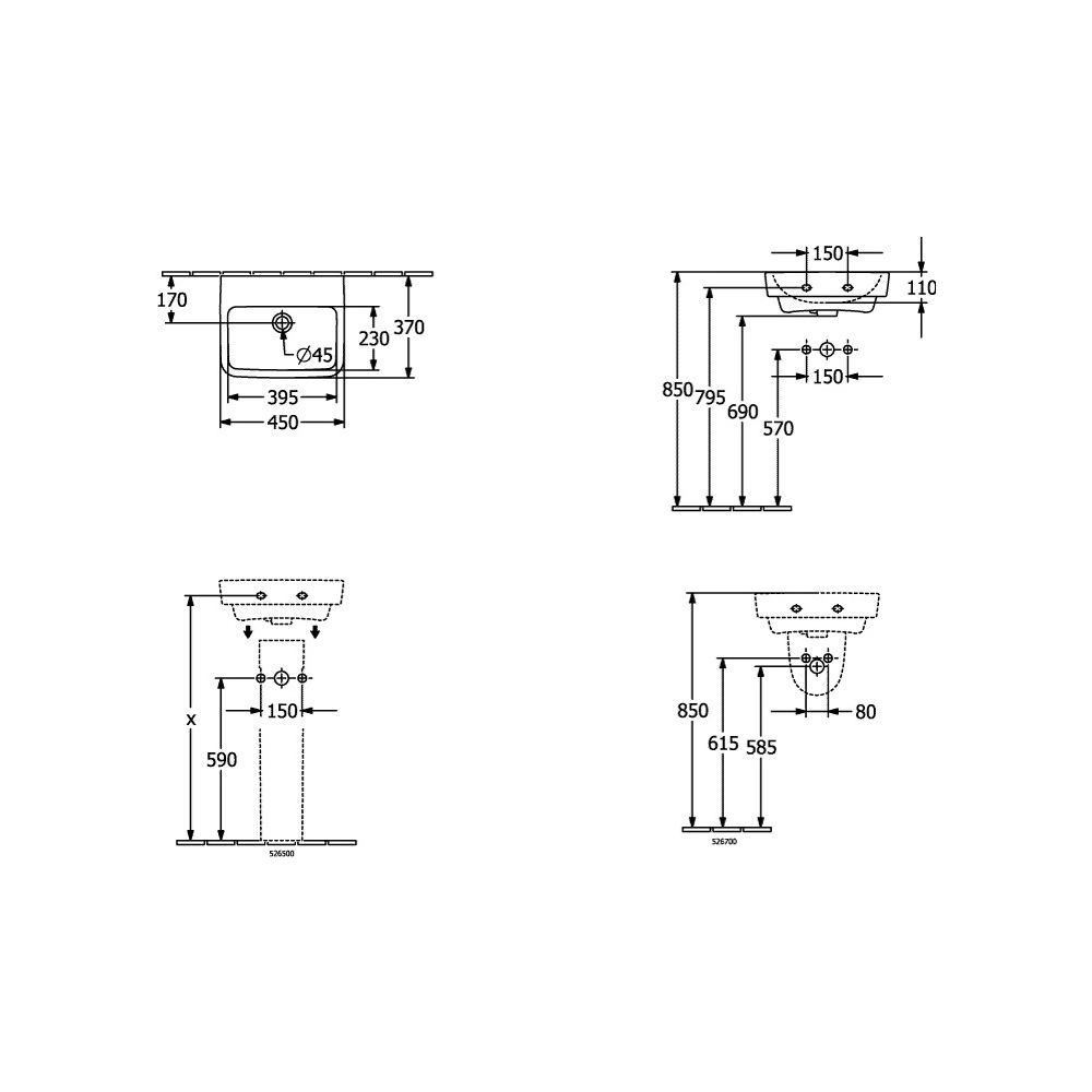 Villeroy & Boch Ablaufhaube O.novo 210x230x270mm Weiß Alpin CeramicPlus... VILLEROY-526700R1 4051202519681 (Abb. 8)