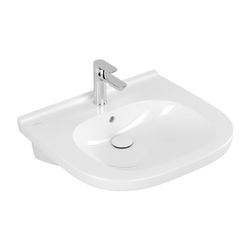 Villeroy & Boch Waschbecken ViCare 600x550mm Oval 1 Hahnloch mit Überlauf Weiß Alpin... VILLEROY-41196001 4051202305901 (Abb. 1)