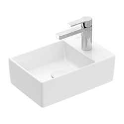 Villeroy & Boch Handwaschbecken Memento 2.0 400x260mm rechteckig 1 Hahnloch ohne Übe... VILLEROY-43234GR1 4051202985615 (Abb. 1)