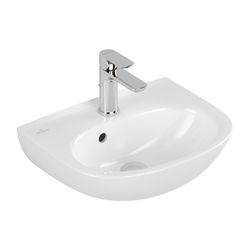 Villeroy & Boch Handwaschbecken O.novo 450x360mm Oval 1 Hahnloch mit Überlauf Weiß A... VILLEROY-43404501 4062373903643 (Abb. 1)
