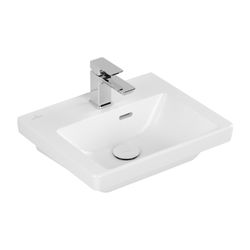 Villeroy & Boch Handwaschbecken Subway 3.0 FK 450x370mm rechteckig 1 Hahnloch mit Üb... VILLEROY-4370FKRW 4062373816448 (Abb. 1)