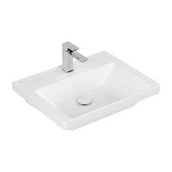 Villeroy & Boch Waschtisch Subway 3.0 600x470mm rechteckig 1 Hahnloch ohne Überlauf ... VILLEROY-4A706LRW 4062373879344 (Abb. 1)