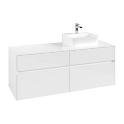 Villeroy & Boch Waschtischunterschrank Collaro C10200 1400x548x500mm Glossy White... VILLEROY-C10200DH 4065467212904 (Abb. 1)