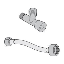 Villeroy & Boch Wasseranschlussset ViClean 80x340x20mm... VILLEROY-V9901900 4051202306335 (Abb. 1)