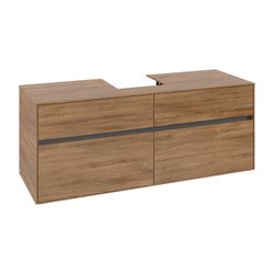 Villeroy & Boch Waschtischunterschrank Collaro C10000 1400x548x500mm Kansas Oak... VILLEROY-C10000RH 4065467212737 (Abb. 1)