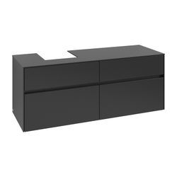 Villeroy & Boch Waschtischunterschrank Collaro C10100 1400x548x500mm Black Matt Lacq... VILLEROY-C10100PD 4065467212836 (Abb. 1)