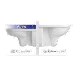 Villeroy & Boch Tiefspül-WC ViCare spülrandlos ViCare 360x595x404mm Oval wandhängend... VILLEROY-4695R001 4051202320201 (Abb. 1)