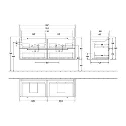 Villeroy & Boch Waschtischunterschrank Subway 2.0 A6990 1287x520x449mm 4 Auszüge, Wa... VILLEROY-A69900FP 4047289978237 (Abb. 1)