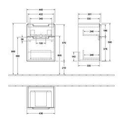 Villeroy & Boch Waschtischunterschrank Subway 2.0 10 440x590x351mm 2 Auszüge, Wascht... VILLEROY-A90610E8 4051202349851 (Abb. 1)