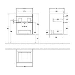 Villeroy & Boch Waschtischunterschrank Venticello 02 466x590x425mm 2 Auszüge, Wascht... VILLEROY-A92202MS 4051202331542 (Abb. 1)